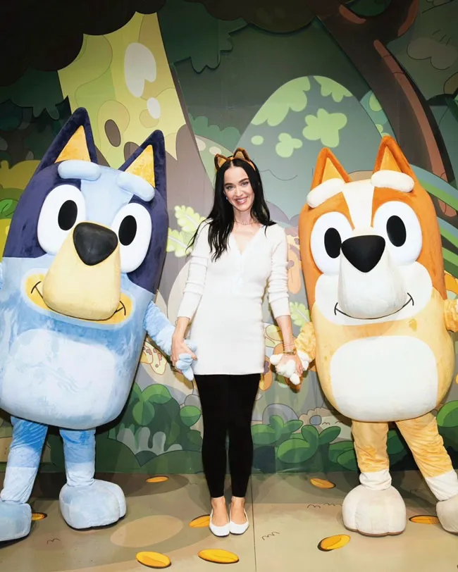 Katy Perry meeting Bluey and Chilli