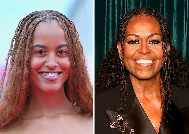 Michelle Obama and daughter Malia Obama