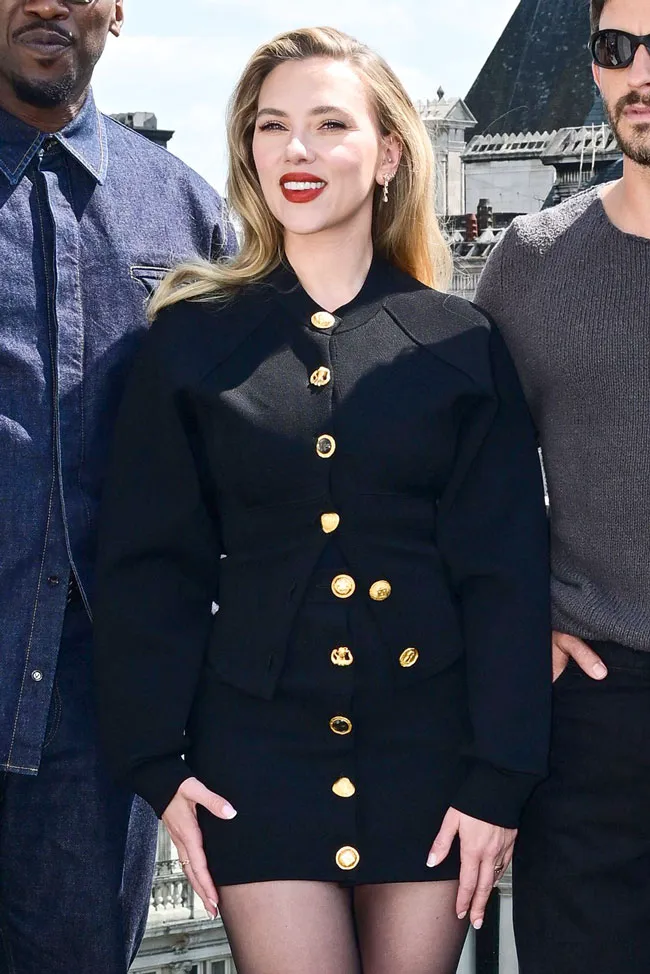 Scarlett Johansson Jurassic World Rebirth photocall London