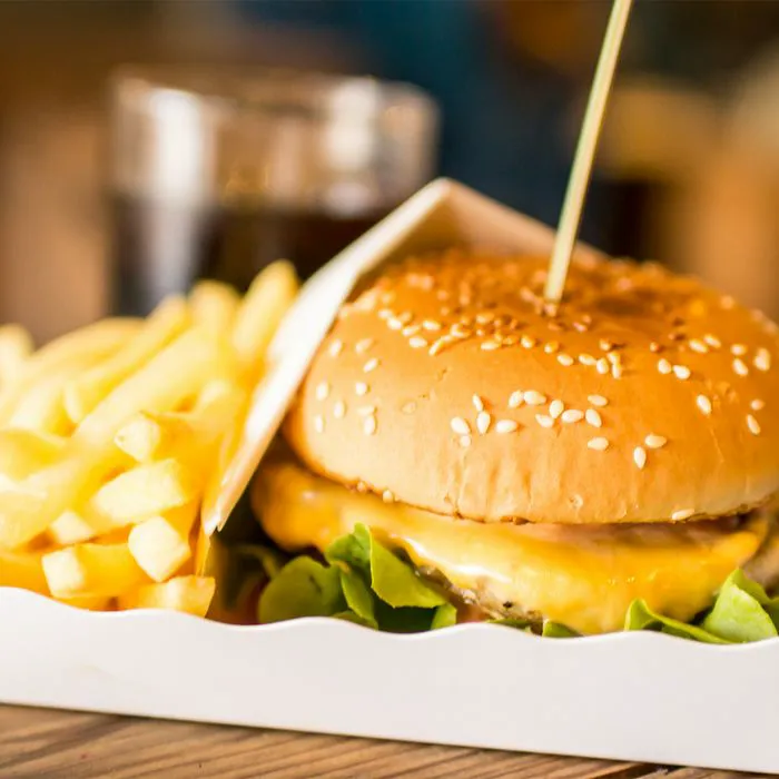 burger and fries