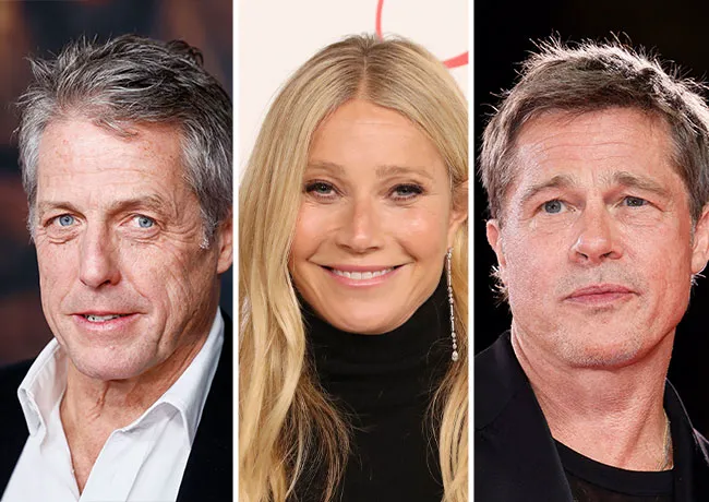 Gwyneth Paltrow and Brad Pitt and Hugh Grant