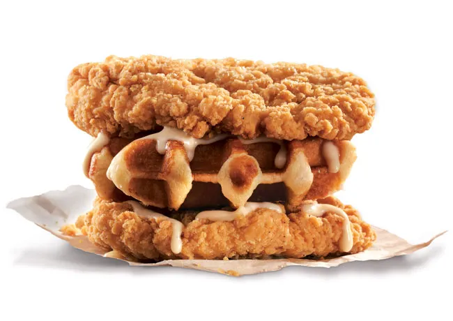 KFC chicken and waffle sandwich