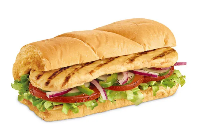 Subway grilled chicken sandwiches