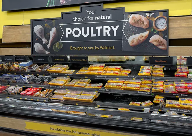 "Walmart poultry section."
