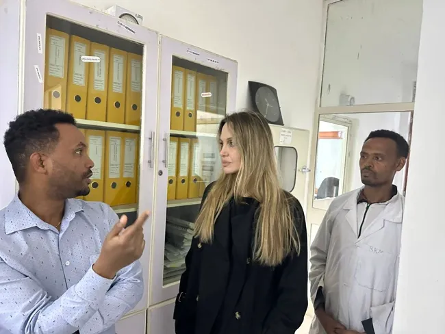 Angelina Jolie visits Saint Peters Hospital Ethiopia