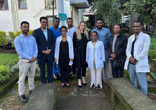 Angelina Jolie visits Saint Peters Hospital Ethiopia