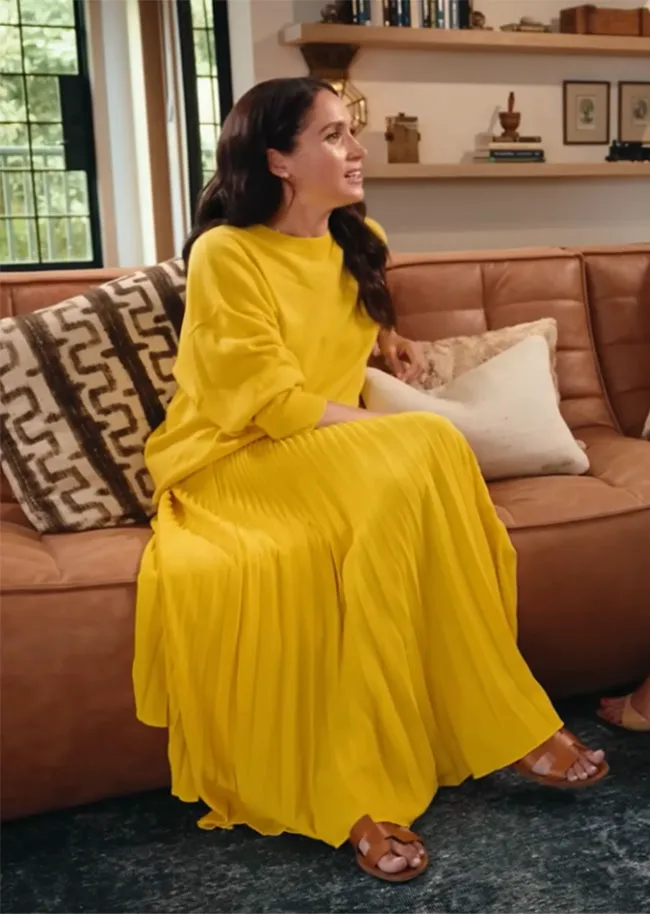 Meghan Markle yellow dress The Circuit with Emily Chang