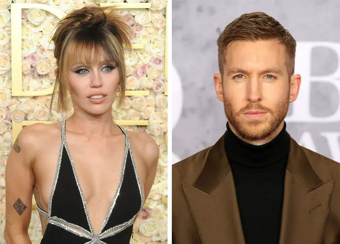 Miley Cyrus and Calvin Harris