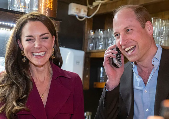 Prince William and Kate Middleton laughing