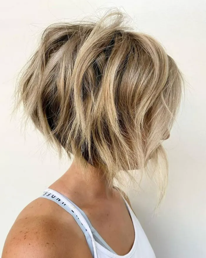 "Overly choppy bob haircut"
