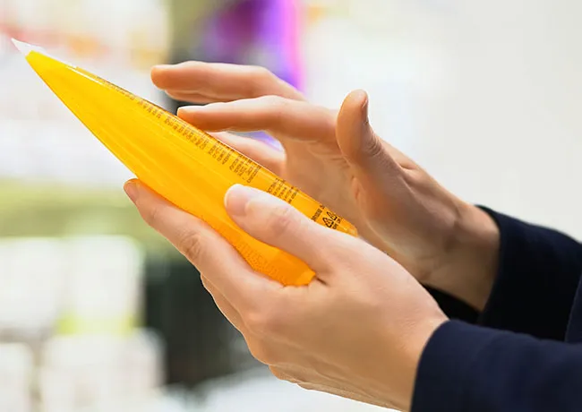 woman-looking-at-shampoo-bottle