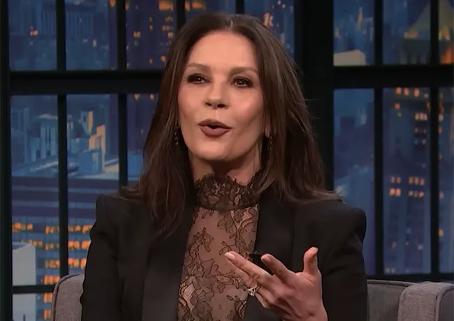 Catherine Zeta-Jones Late Night with Seth Meyers