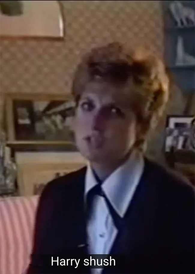 Princess Diana shushing Prince Harry