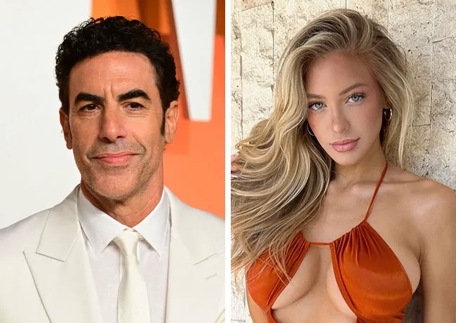 Sacha Baron Cohen and Hannah Palmer