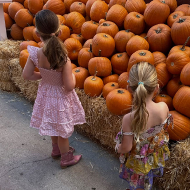 Katherine Schwarzenegger Chris Pratt daughters in dresses for Halloween