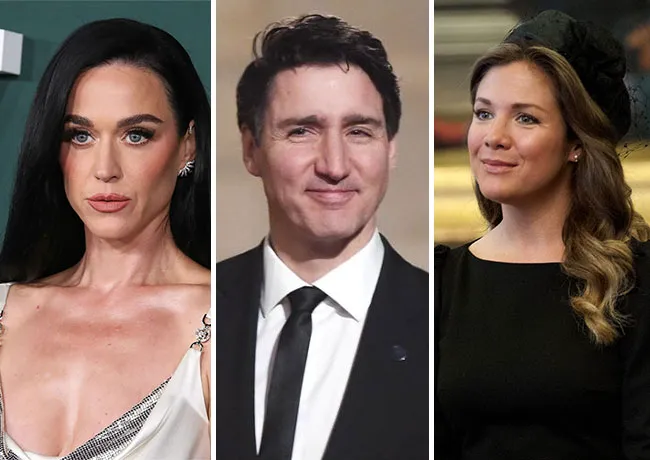 Justin Trudeau and Sophie Grégoire Trudeau with Katy Perry