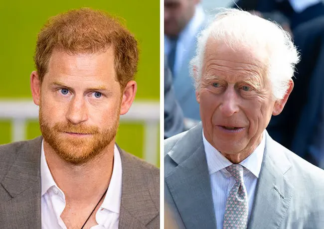King Charles with Prince Harry