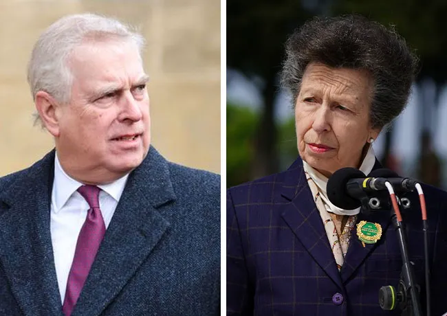 Princess Anne and Prince Andrew
