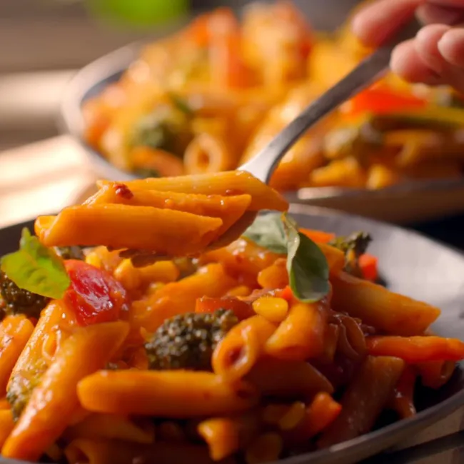 pasta on a plate
