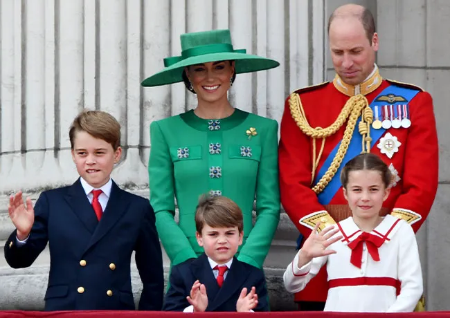 Prince William Kate Middleton Prince George Princess Charlotte Prince Louis Buckingham Palace balcony