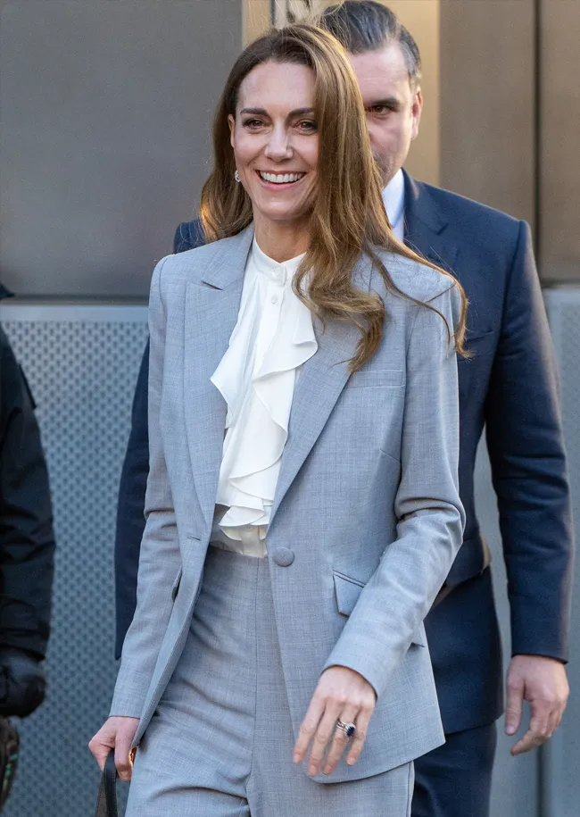 Kate Middleton gray Roland Mouret suit