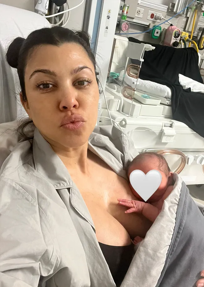 Kourtney Kardashian selfie with baby Rocky