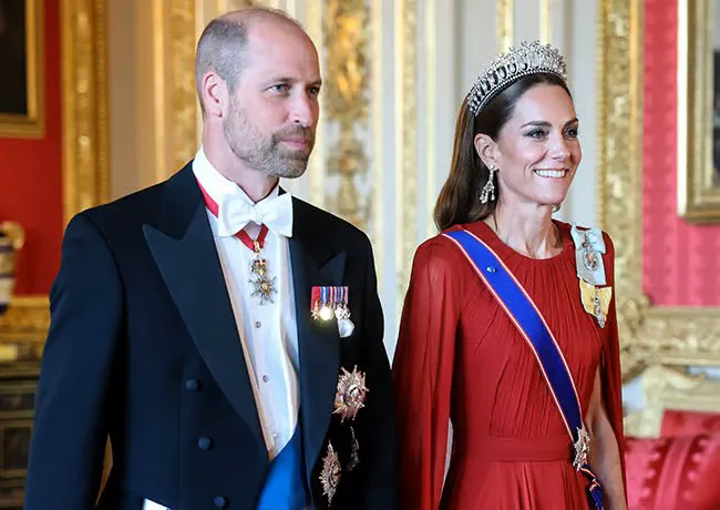 Prince William and Kate Middleton State Banquet 2025