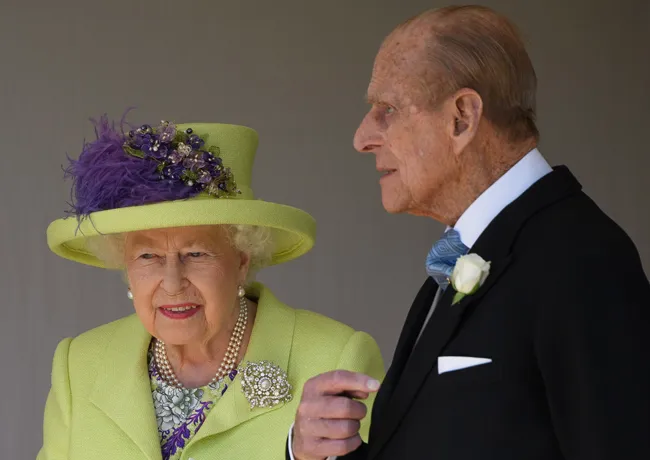 Queen Elizabeth and Prince Philip at Prince Harry and Meghan Markle's wedding