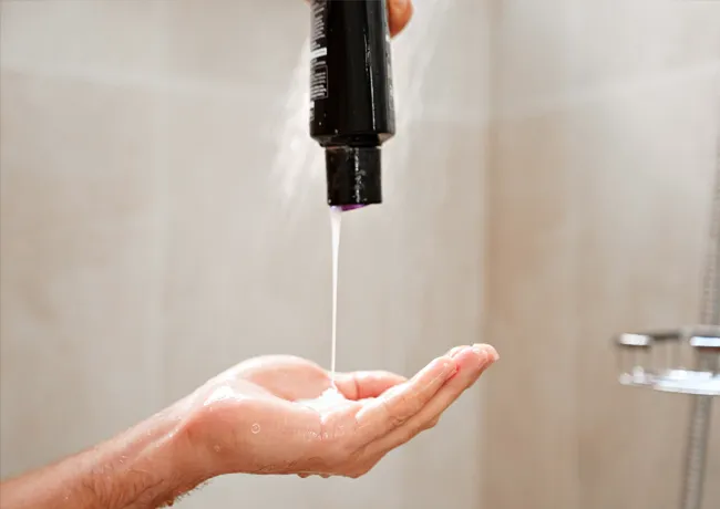 shampoo-poured-bottle