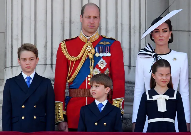 Prince William Kate Middleton Prince George Princess Charlotte Prince Louis Trooping the Color
