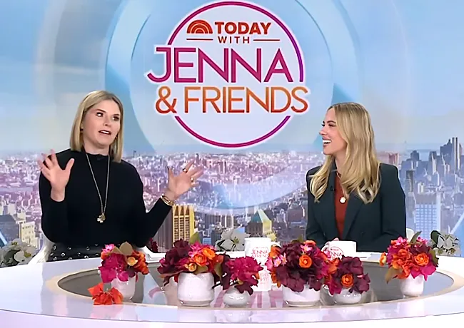 Jenna Bush Hager and Scarlett Johansson on Today with Jenna and Friends