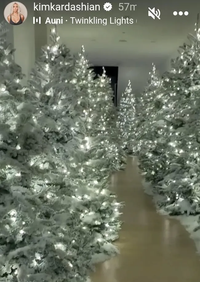 kim kardashian christmas trees