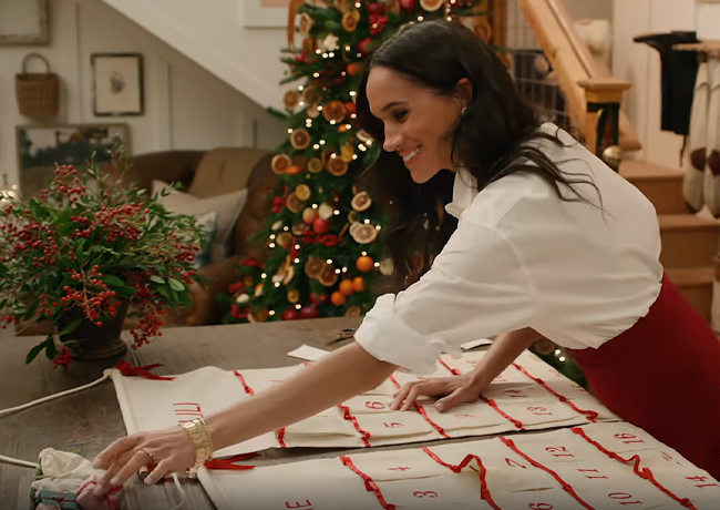 Meghan Markle With Love Meghan Netflix holiday special stuffing advent calendars