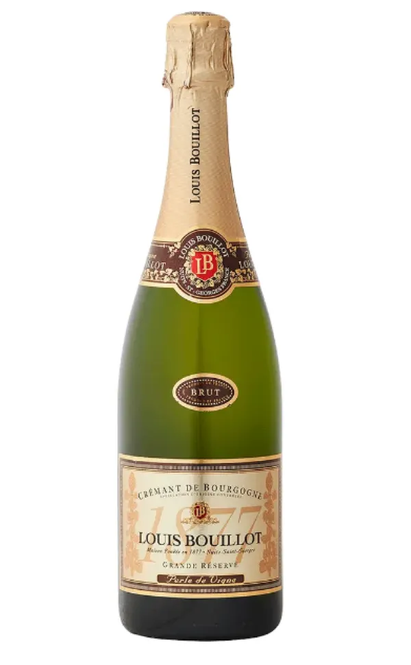 "Louis Bouillout Perle de Vigne Cremant sparkling wine bottle"