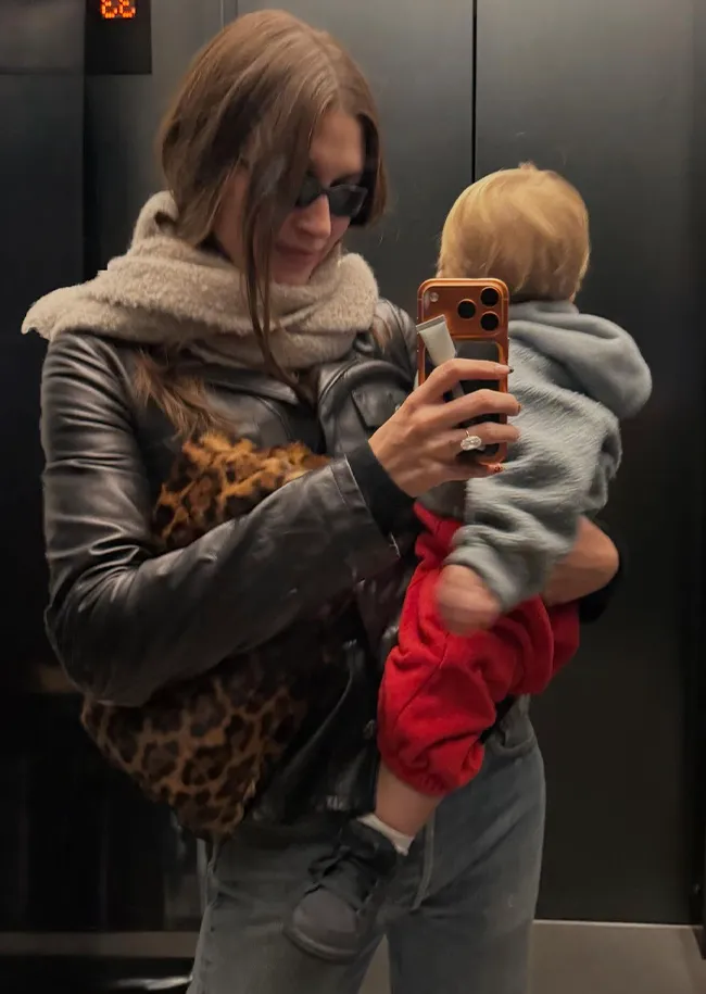Hailey Bieber with Jack Blues Bieber in Japan
