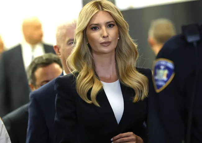 Ivanka Trump leaving the courtroom