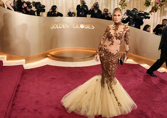 Jennifer Lopez 83rd annual Golden Globes 2026 dress