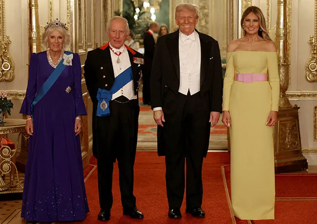 donald trump melania trump queen camilla king charles