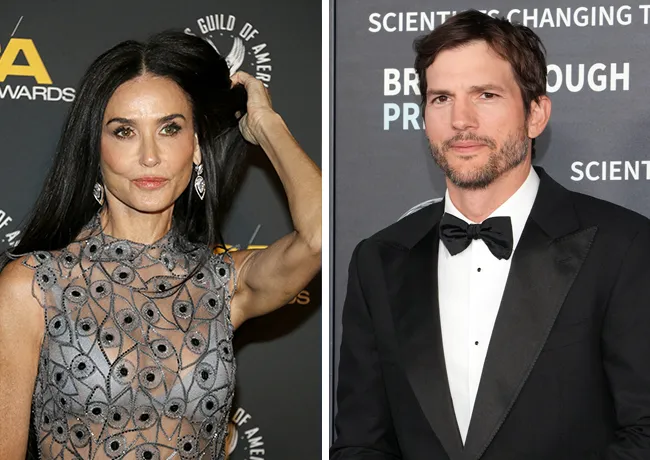 Ashton Kutcher and Demi Moore