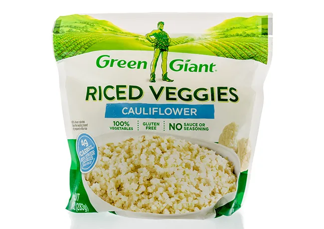 "Green Giant riced veggies made from cauliflower"