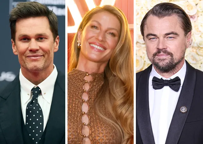 Leonardo DiCaprio Tom Brady with Gisele Bundchen