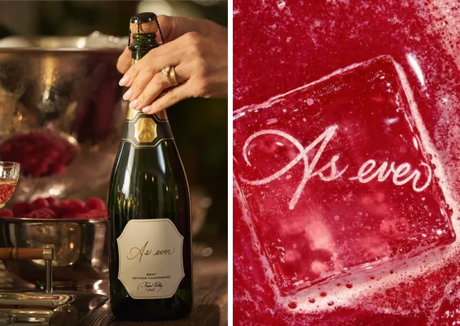 Meghan Markle As Ever sparkling wine and ice cubes Instagram post