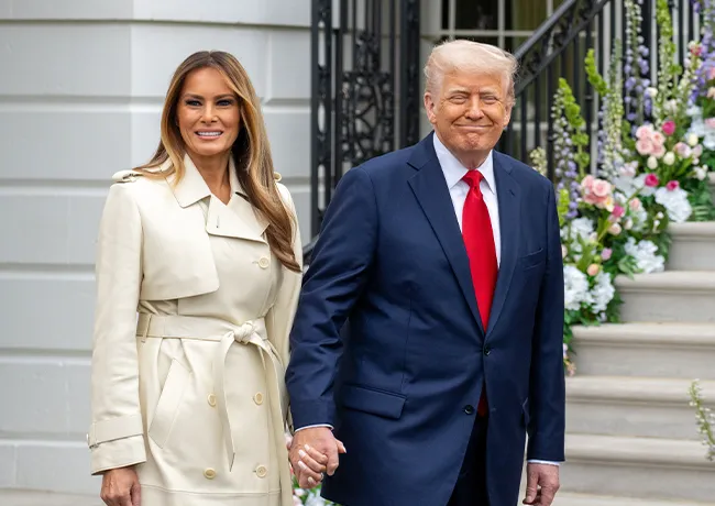 Donald Trump and Melania Trump 2025 Easter Egg Roll