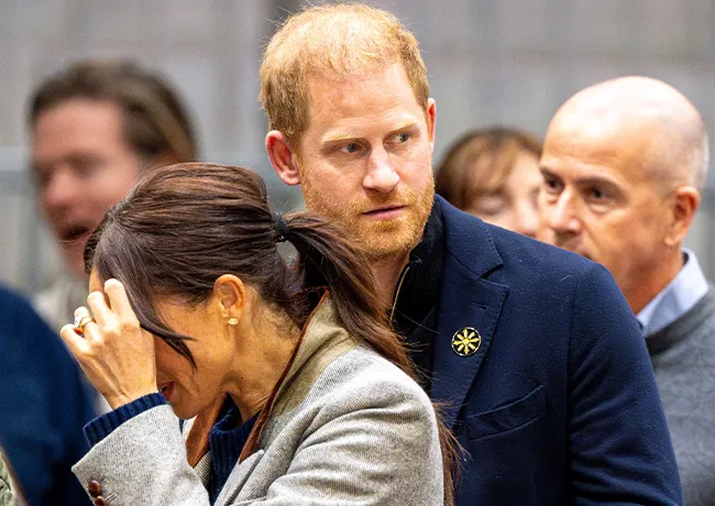 Prince Harry and Meghan Markle leaving Invictus Games