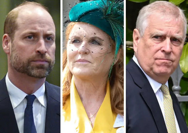 Prince William and Sarah Ferguson and Prince Andrew