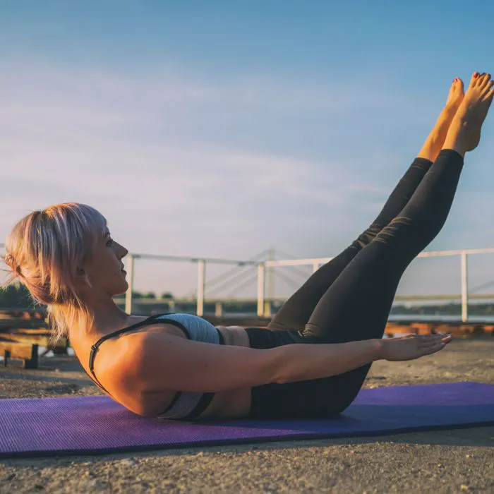 "Dumbbells in a home workout setting"