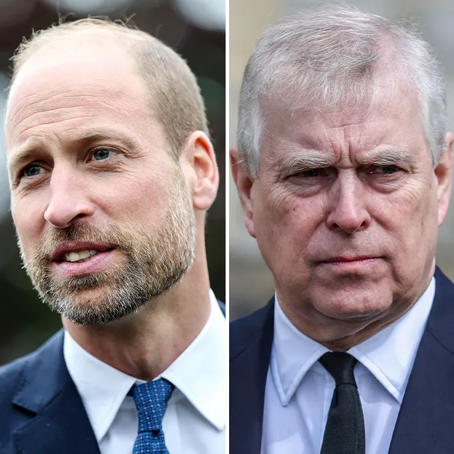 Prince William and Prince Andrew sharing a moment together.