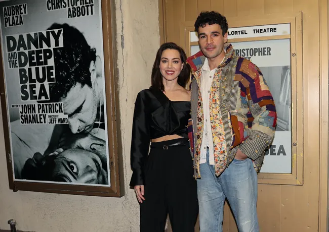 Aubrey Plaza and Chris Abbott
