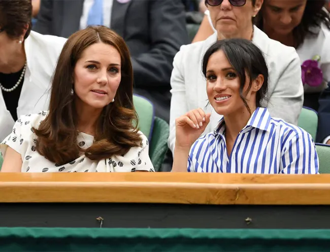 Kate Middleton and Meghan Markle at Wimbledon