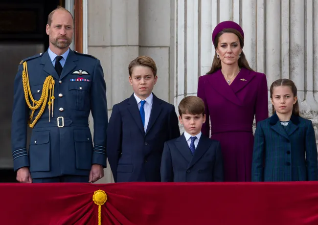 Prince William and Kate Middleton with Prince George Princess Charlotte Prince Louis